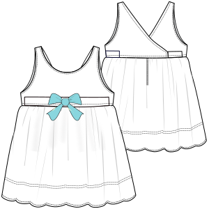 Fashion sewing patterns for GIRLS Dresses Poplin dress 7654